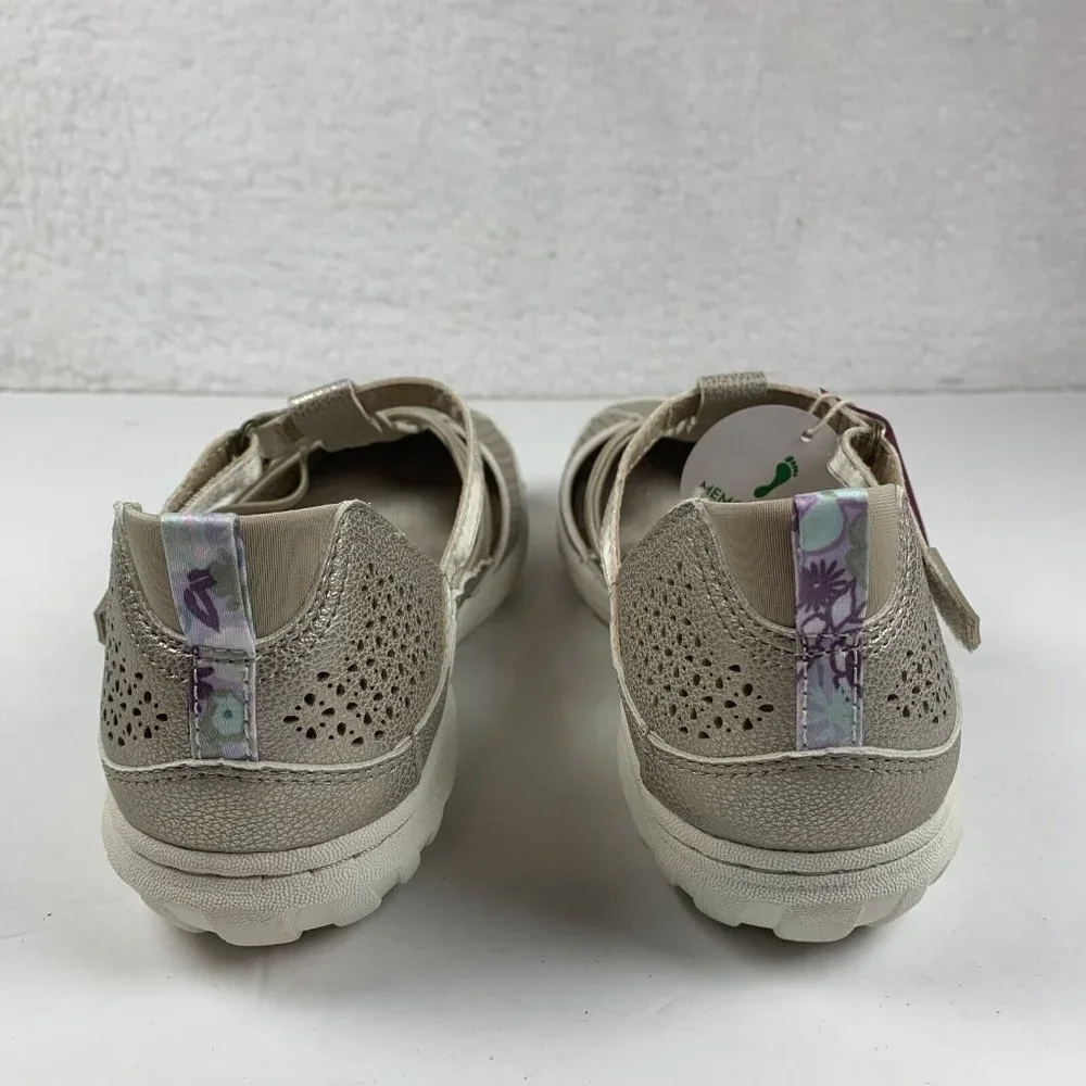 JBU by Jambu Fig B1FIG68 Casual Perforated Shoes Women's Sz 7.5W Champagne S0135